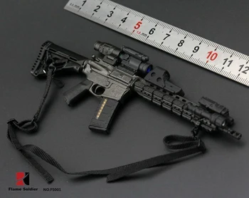 1/6 rozsahu zbraň zbraň model hračky FlameSoldier FS001 Celý Set M4 Model Puška 1/6 Zbraň Zbraň Model Uchytenie 12