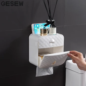 GESEW Prenosné Toaletného Papiera Držiak Kožené Dvojité Úložný Box nepremokavého Papiera Dávkovač Pre Wc Domov Kúpeľňových Doplnkov