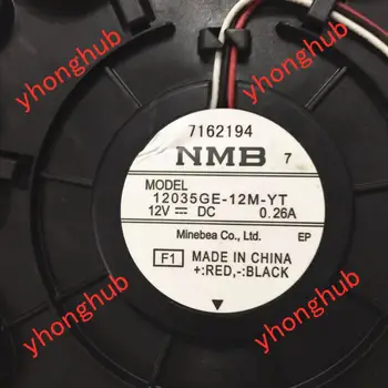 NMB-MAT 12035GE-12M-YT F1 F2 DC 12V 0.26 3-wire Server Chladiaci Ventilátor