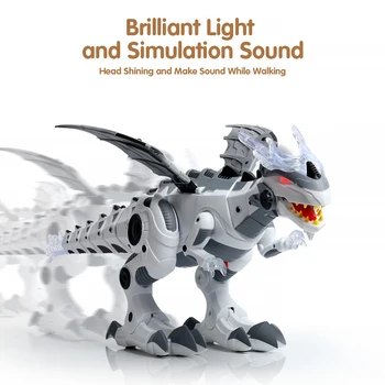 Elektronické Zvieratko Chôdza Dinosaura Revúci Blikajúce Svetlo, Zvuk, Elektronické Hračky Robot Vzdelávacie Hra, Stroj Darček Pre Deti