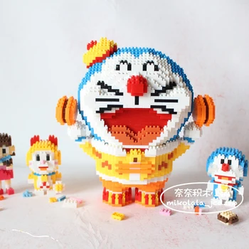 BOYU 7097 Doraemon Mačka Modrá Robot Zvierat Dorayaki Potravín DIY 3D Model 2300pcs Mini Diamond Blokov Budovy Hračka pre Deti, žiadne Okno