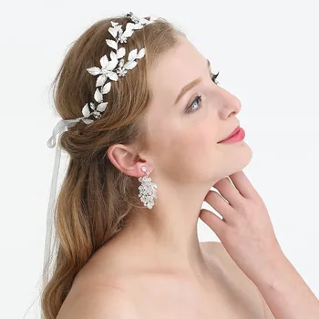 Ručné káblové White List Headpiece Kvetinový Svadobné Doplnky do Vlasov Tiara Vintage Svadba Vlasy Viniča Koruny Príslušenstvo