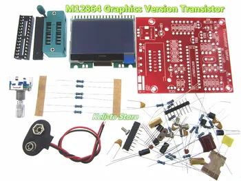 1KIT DIY M12864 Grafickú Verziu Tranzistor Tester Auta LCR ESR PWM