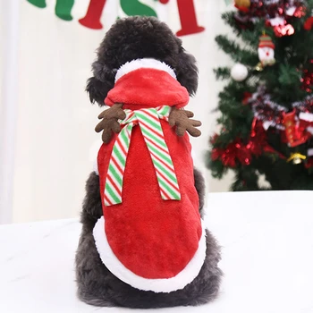 Elk Vianočné Psie Oblečenie Pre Malé Psy Zimné Chihuahua Kabát S Šatku Francúzsky Buldog Veľký Pes Bunda Ropa Perro Pet Oblečenie