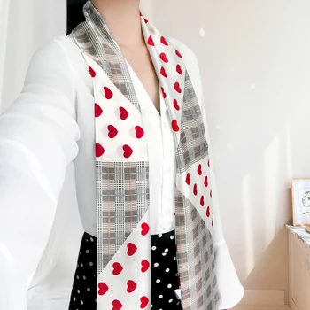 145X15CM Jar Japonský šatku obojstranná tlač dlho hodvábny satén šatka pre ženy business strany neckerchief dievča vlasy scarfs