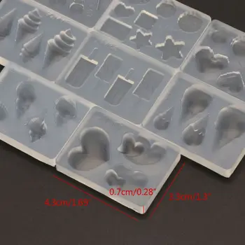 8Pcs Potravín 3D Akrylové Formy Auta Nail Art Ice Cream Biscuit Živice Formy Šperky Nástroj R9JE