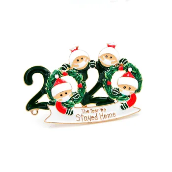 CINDY XIANG 2020 Vianočné Brošňa Rodinu Tento Rok Sme Zostali Doma Brošne Smalt Tvorivé Brošňa Pin Obrázok Šperky Nový Dizajn