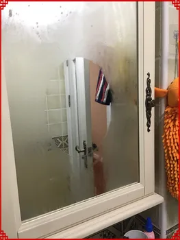 Sunice 3 vrstvy Kúpeľňa Zrkadlo Sprcha Ochranný Film Anti Fog Okno Jasný Film Modrý Podklad bezpečnosti film 40cmx300cm