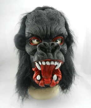 ANGRLY Halloween Kostýmy, Rekvizity Šaty Karneval Strany Plnú Tvár Cosplay Black Gorila Maska Horor Maškaráda Dospelých Ghost Maska