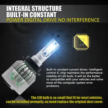 Univerzálny High Power LED Auto Svetlomety Auto Svetlomet Žiarovky LED D2S D4S 6000K Led Hmlové Svetlo