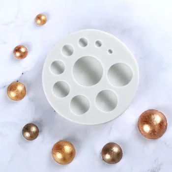 1PC semi-circular pearl silikónové formy fondant formy cake decoration nástroj cristmas výzdoba v tvare mini čokoládové cukrovinky
