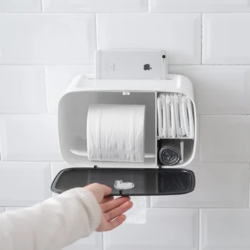 GUNOT Prenosné Toaletného Papiera Držiak na Stenu Dávkovač na Toaletný Papier Nepremokavé Tkaniva Úložný Box Kúpeľňových Doplnkov