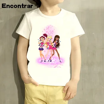Baby Chlapci/Dievča LoliRock Magické Dievča Cartoon Dizajn T Shirt Deti Skvelých Krátky Rukáv Topy Roztomilé Deti T-Shirt,HKP5142
