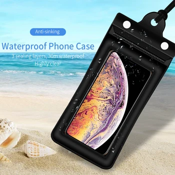 Essager Vodotesné puzdro Pre iPhone 11 Pro Xs Max Xr Xiao mi 10 Redmi Poznámka 8 Ochranné Telefón Puzdro Plávanie Vode odolný Kryt