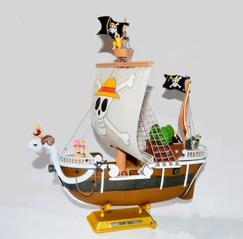 2 Štýl 28 cm Anime Jeden Kus Tisíc Slnečný&Bude Veselé Pirátskej Lodi Model Čln z PVC, Akcia Obrázok Zberateľskú Cartoon Novú Hračku