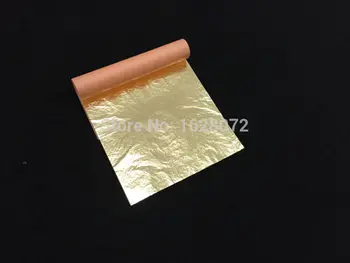 25 listov taliansky Imitácia zlata list s dobrou kvalitou brožúra balenie 16x16cm