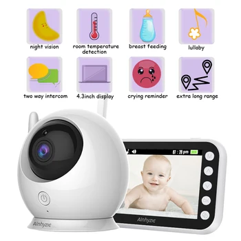 Bezdrôtový Video Farba Baby Monitor s Kamerou Dohľadu Krytý Wifi Opatrovateľka Bezpečnosti Elektronických Babyphone Plakať deti Kŕmenie