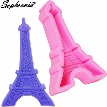 Sophronia 3D Eiffelova Veža Formy DIY Čokoládové Cukrovinky Fondant Dezert Silikónové Formy Tortu, Takže Pečenie Nástroje, Remeslá Plesne M867