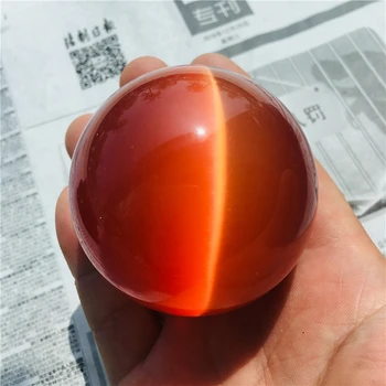 4-10 cm Prírodné red cat eye crystal ball veštenie energie kameňa loptu fotografie dekoratívne gule
