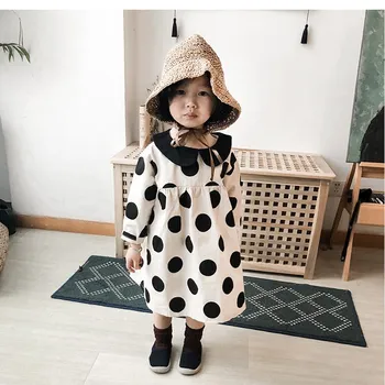 Dievčenské Šaty Na Jeseň 2020 Nové detské Oblečenie kórejský Módne Dieťa Dievča Bábiku Šaty Jar Batoľa Detský Oblečenie